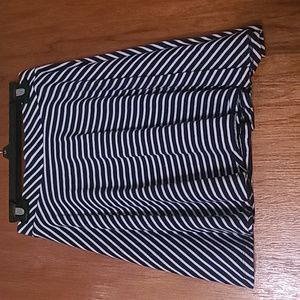 navy and white SO skater skirt